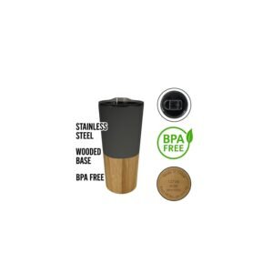 Half Wood Coffee Tumbler