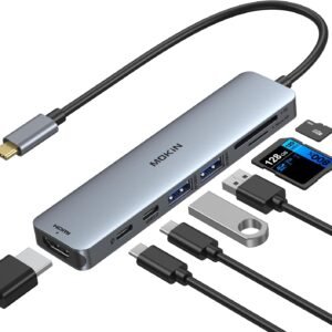 Lemorele 7 in 1 USB C Hub - 4K@30Hz HDMI